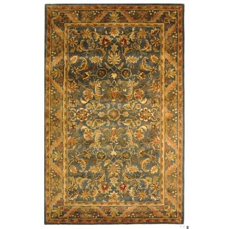 Safavieh 2 ft.-3 in. x 10 ft. Runner Traditional Antiquity- Blue and Gold Hand Tufted Rug AT52C-210